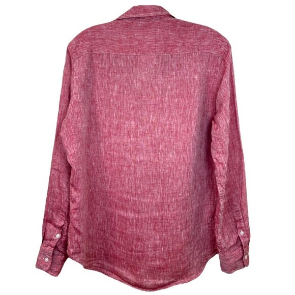 Frank & Eileen - Women’s ‘Eileen’ Relaxed Linen Shirt in Red Raspberry, XX-Small - Picture 5 of 13